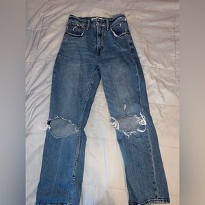 Abercrombie and Fitch Ankle Straight Ultra High-rise jeans